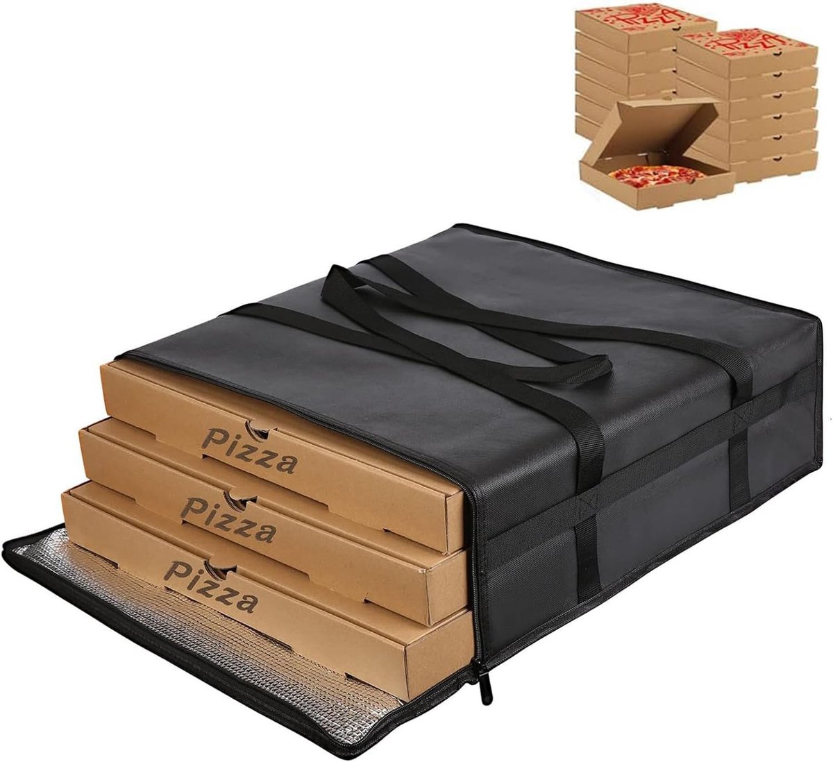 Vouwbare Isolatie Tas voor Voedselbezorging, Koeltas voor Buitenactiviteiten en Picknicks, Ideaal voor Feestjes en Barbecues