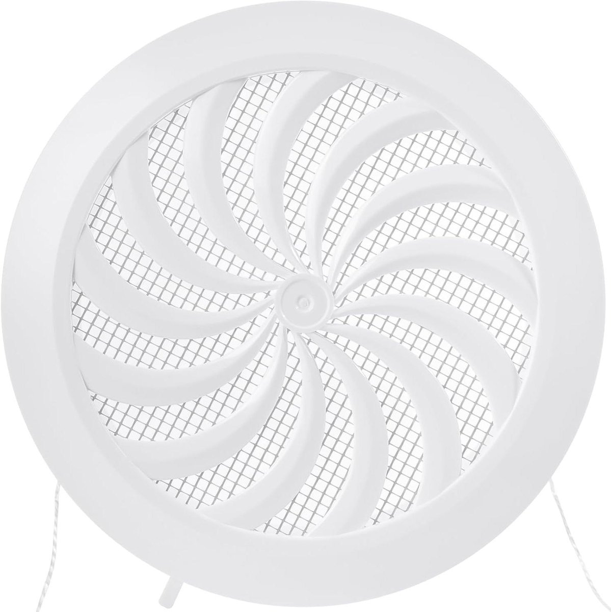 Ventilatierooster Rond - Afsluitbaar Rooster - Luchtstroom Regelen - Met Insectenwering - 125 mm - Wit