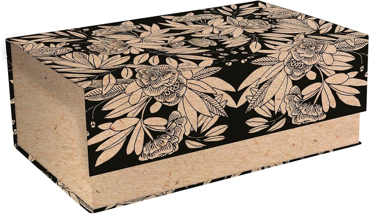 Opbergdoos Karton - Multifunctionele Doos - Huis Organiseren - Magnetische Sluiting - 30 x 18 x 11 cm - Natuur Motief