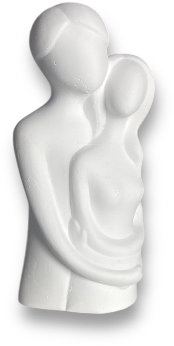Geursteen sculptuur | Duurzame decoratieve body met rondingen van keramisch poeder | Handgemaakt, Duitsland | Geuraroma Decoratie - 6 x 4 x 12 cm (paar)