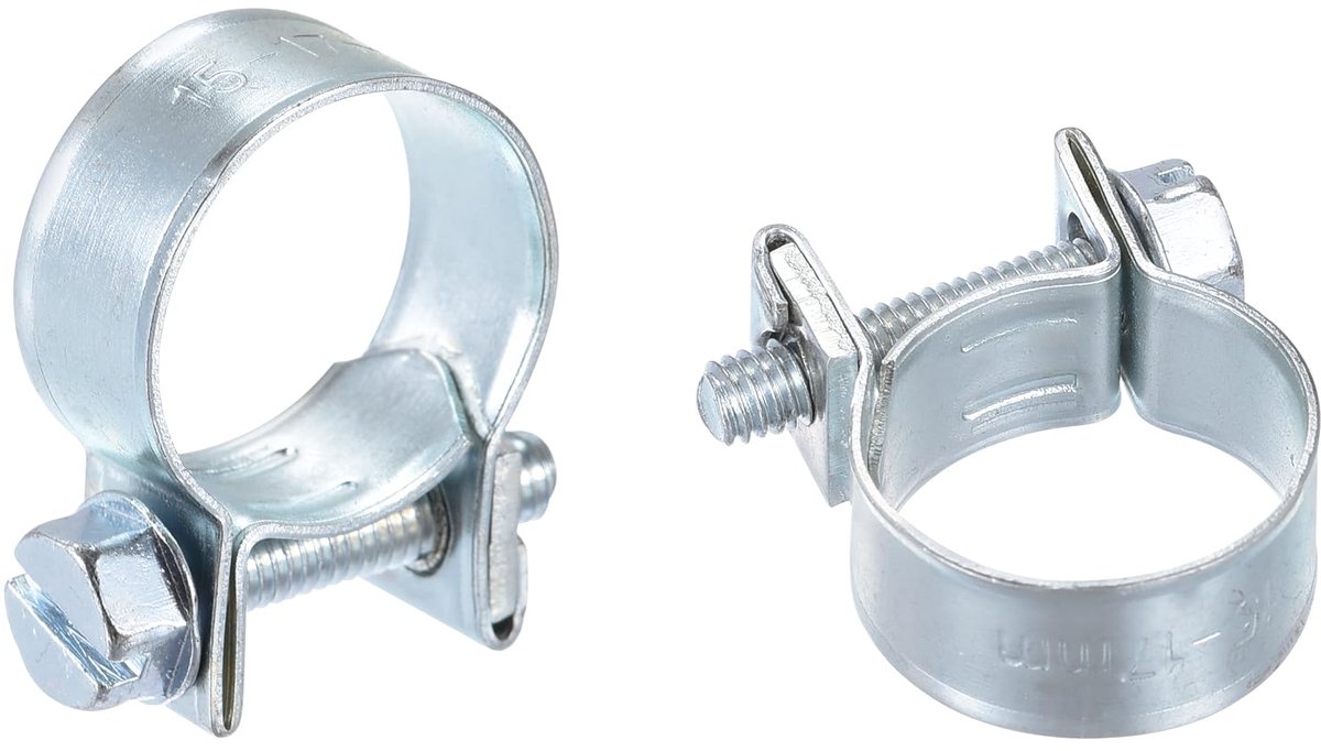 Buisklemmen, 15-17 mm brandstofinjectie, slangklem, verstelbare buisklemmen, slangklemmen voor sanitaire en industriële toepassingen.