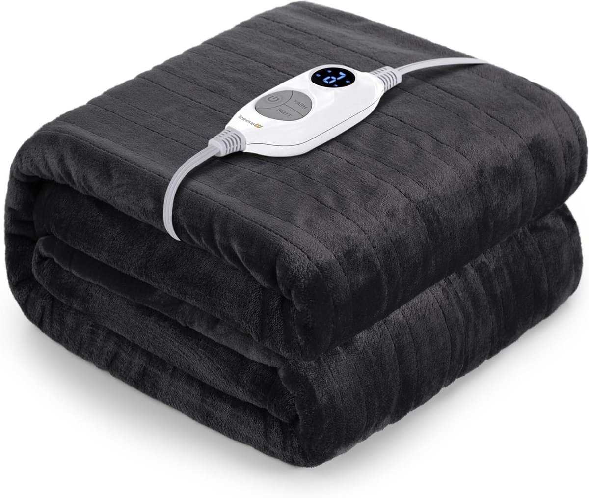 Elektrische Deken - Verwarmde Plaid - Comfort Verwarmen - Automatische Uitschakeling - 150 x 200 cm - Grijs