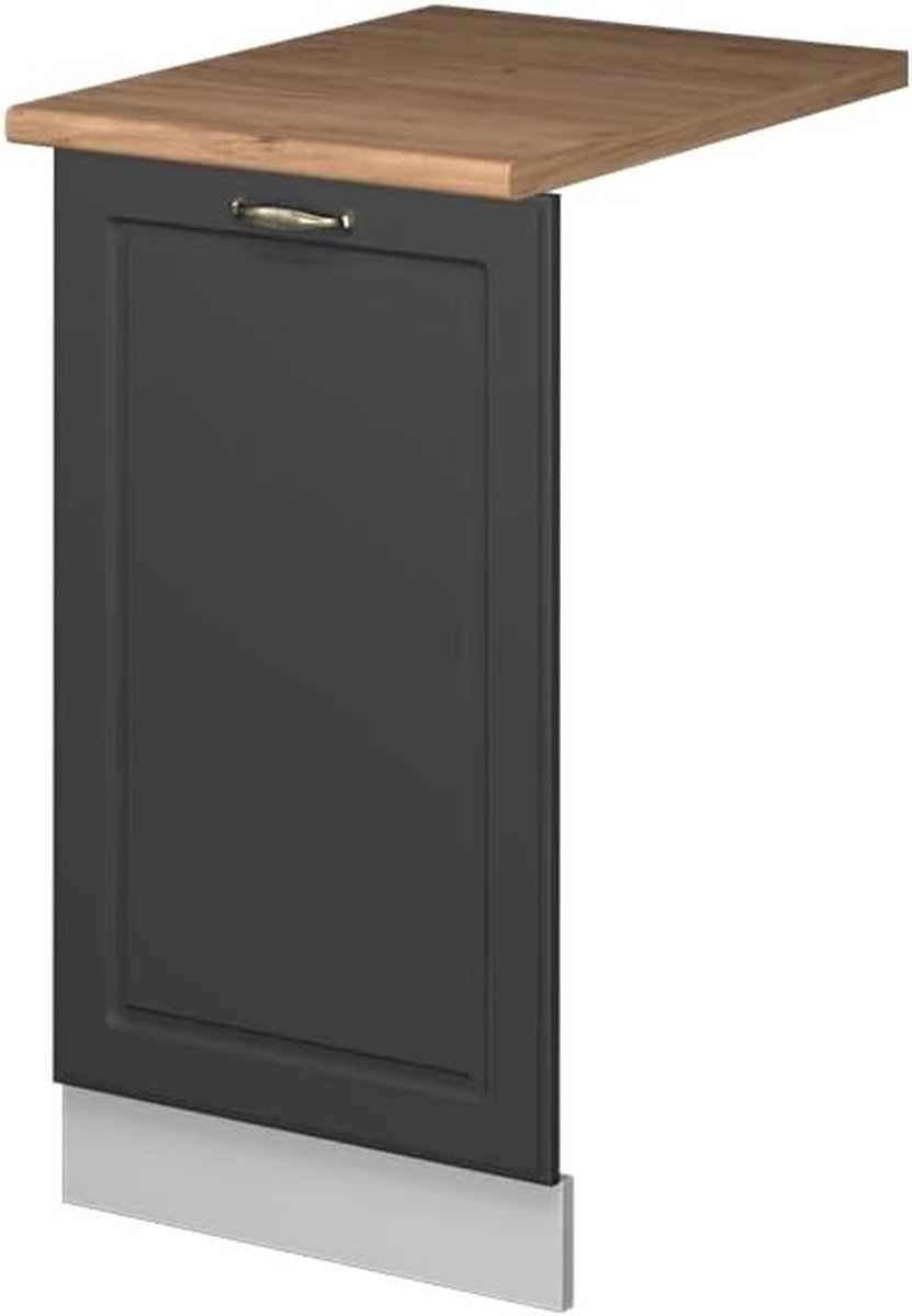 Vaatwasserfront Keukenpaneel Keuken Completeren Soft-close scharnieren 45 cm breed Antraciet goud