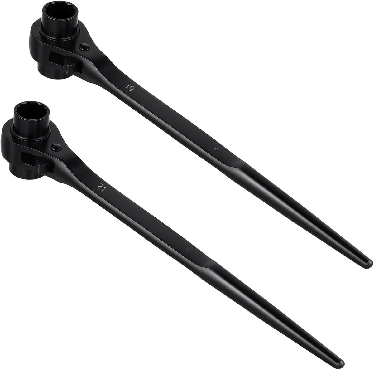 Set van 2 Ratchet Podger Scaffolding Tensioners 19mm x 21mm, Stevige Stalen Constructie voor Bouw en Reparatie