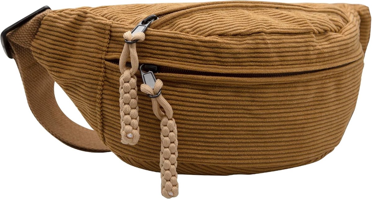 Thijox - Schattige Corduroy Bumbag Heuptasje voor Dames en Heren, Verstelbare Crossbody Heuptasjes, Modieuze Outdoor Tas voor Reizen, Hardlopen, Wande