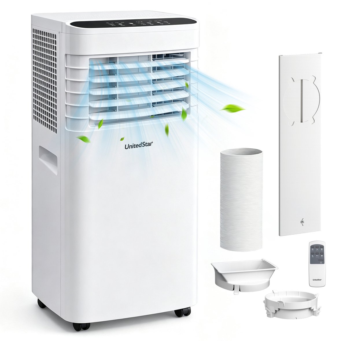 Draagbare Mobiele Airconditioner SKY-1A-7000 BTU-Snelle Koeling-Grote Luchtstroom-Geschikt voor 15-25 m²-3-in-1 Functie-Koelen-Ontvochtigen en Ventileren-Ideaal voor Warme Zomerdagen — afbeelding 15
