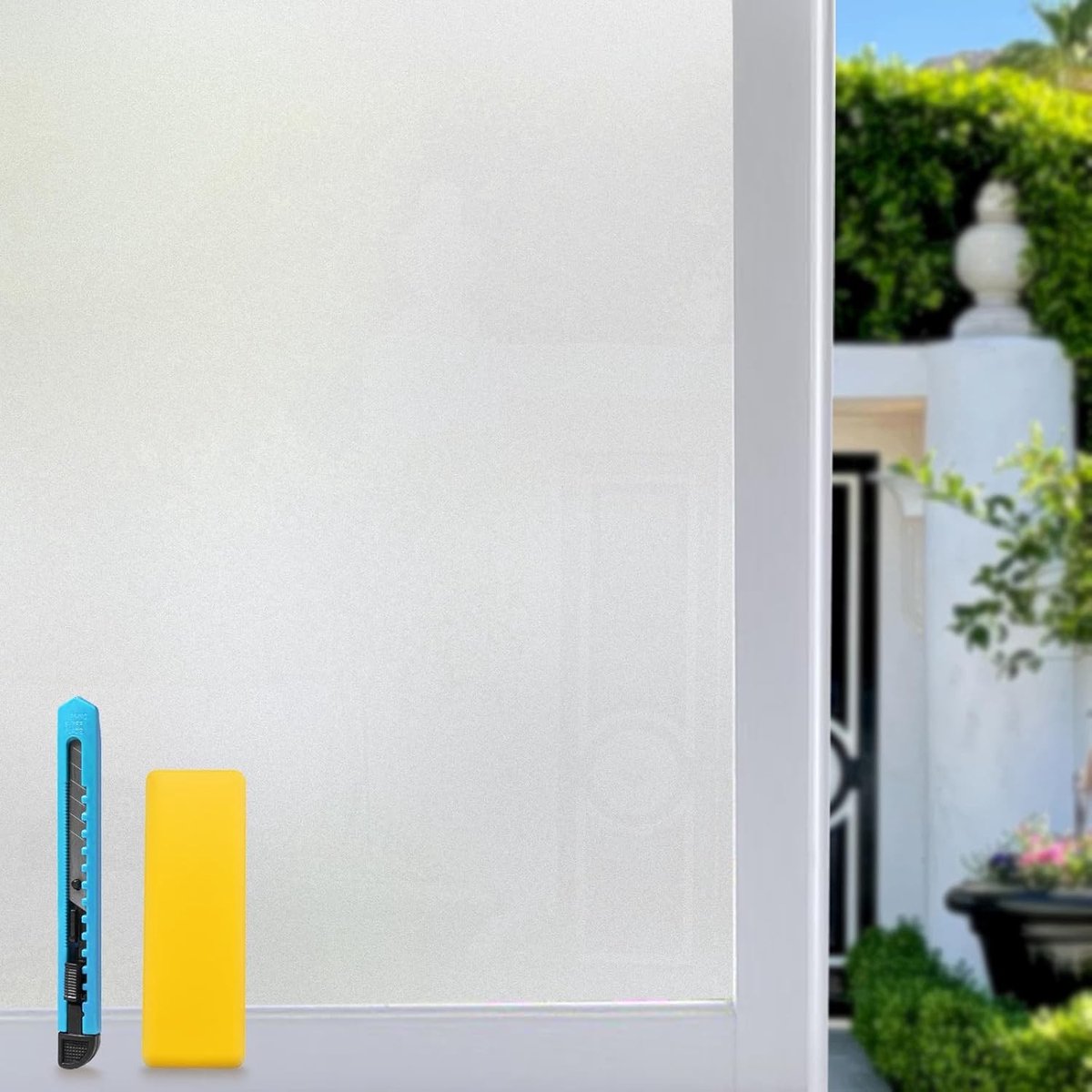 Frosted Raamfolie voor Privacy, 44.5x120cm, 2 Stuks - Perfect voor Thuis en Kantoor