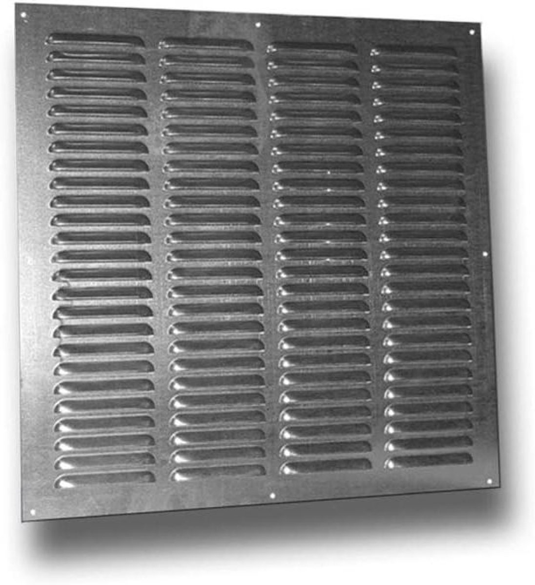 Ventilatierooster - Luchtinlaat rooster - Buiten ventileren - Weerbestendig verzinkt - 500 x 500 mm - Metaal