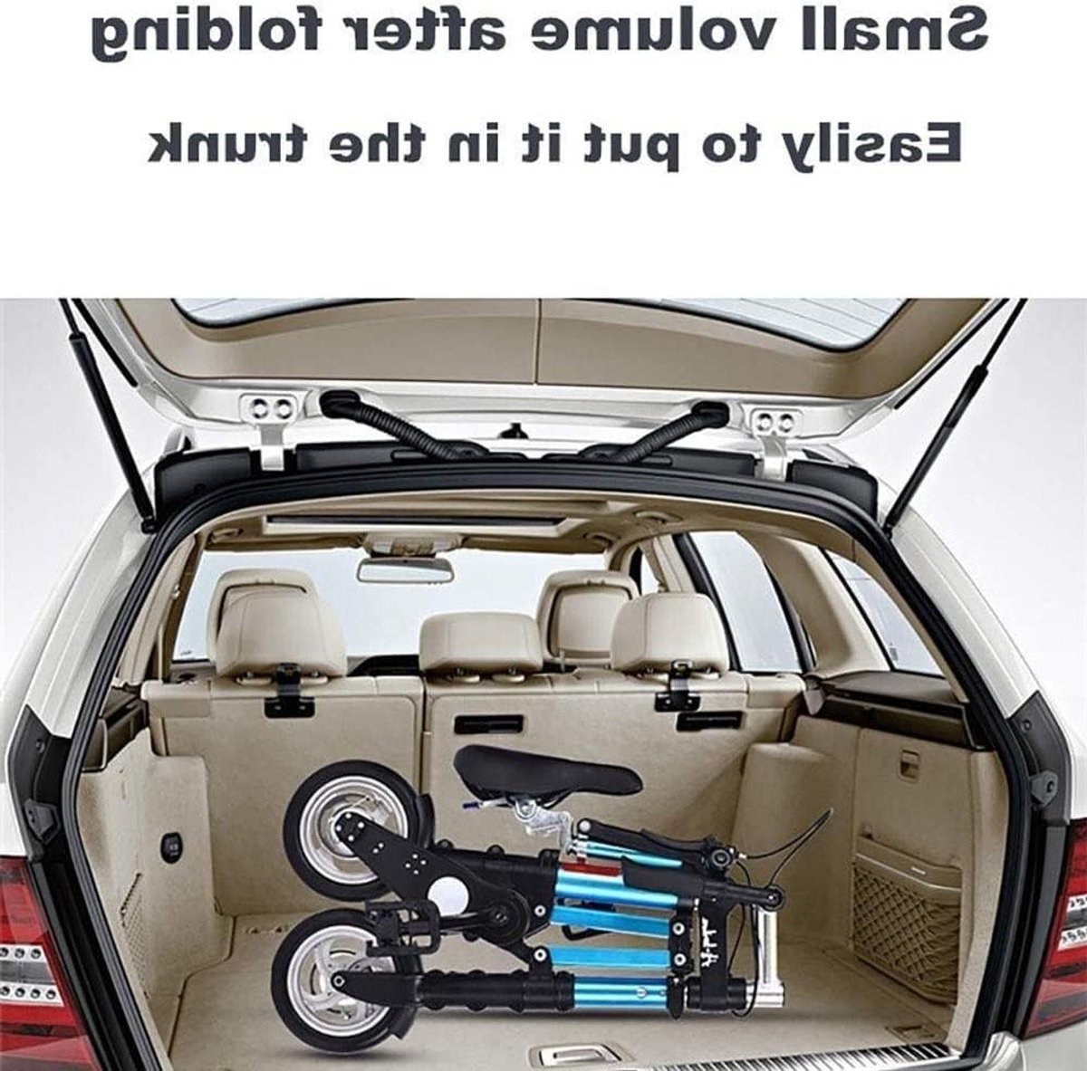 Vouwfiets Mini fiets Stadse ritjes Ultralicht gewicht 8 inch Rood blauw wit