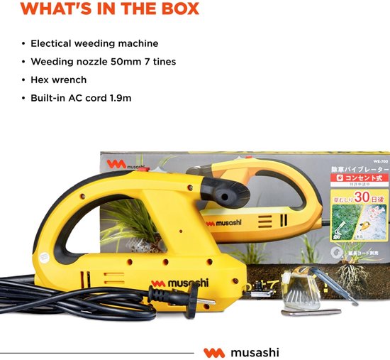 Elektrische Wiedmachine - Onkruidverwijderaar Grond - Gazon Onderhoud - Diepe Wortel Verwijdering - 27 cm - Zwart — afbeelding 4