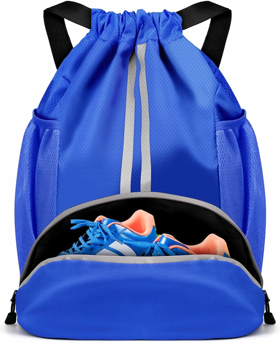 Thijox - Gymrugzak Voetbaltas met Trekkoord, Waterdichte Sporttas voor Heren, Dames, Kinderen en Jongeren, Verstelbaar, Ideaal voor Sport, School en V
