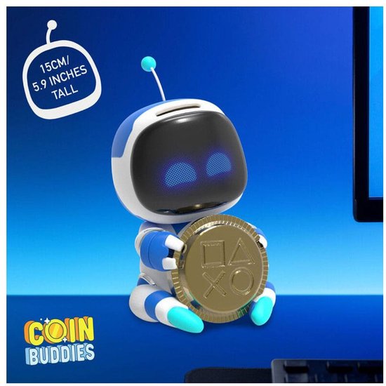 Astro Bot Coin Buddies Spaarpot – 18 cm Interactieve Spaarpot met Geluidseffecten – Werkt op Batterijen – Paladone van Paladone — afbeelding 5