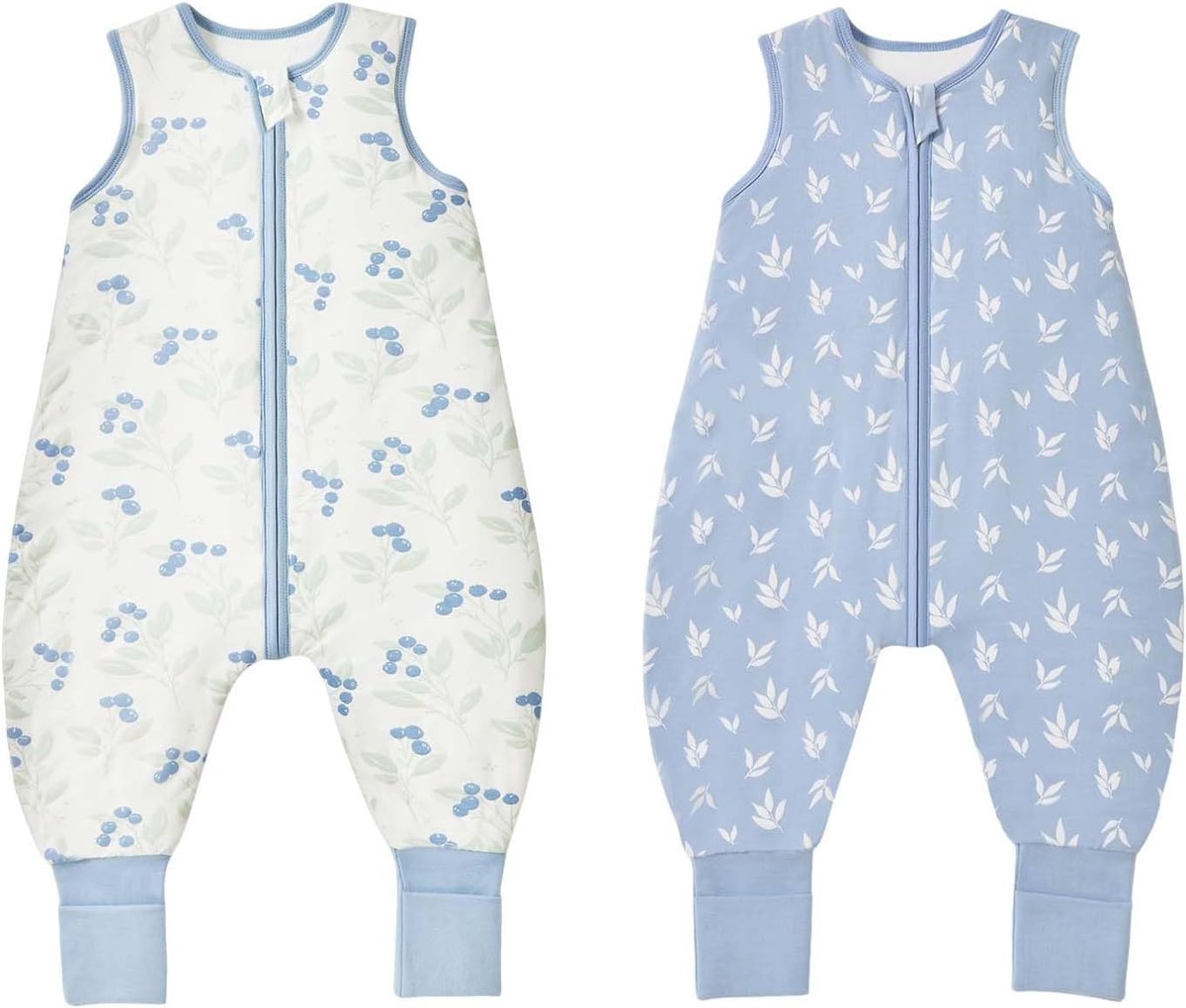 Thijox - Baby Slaapzak met Pijpen 1.0 Tog - 2-Pack - Superzachte Bamboe Rayon Slaapzak voor Jongens en Meisjes - Blauw - XL - Ideaal voor Thuis en Ond