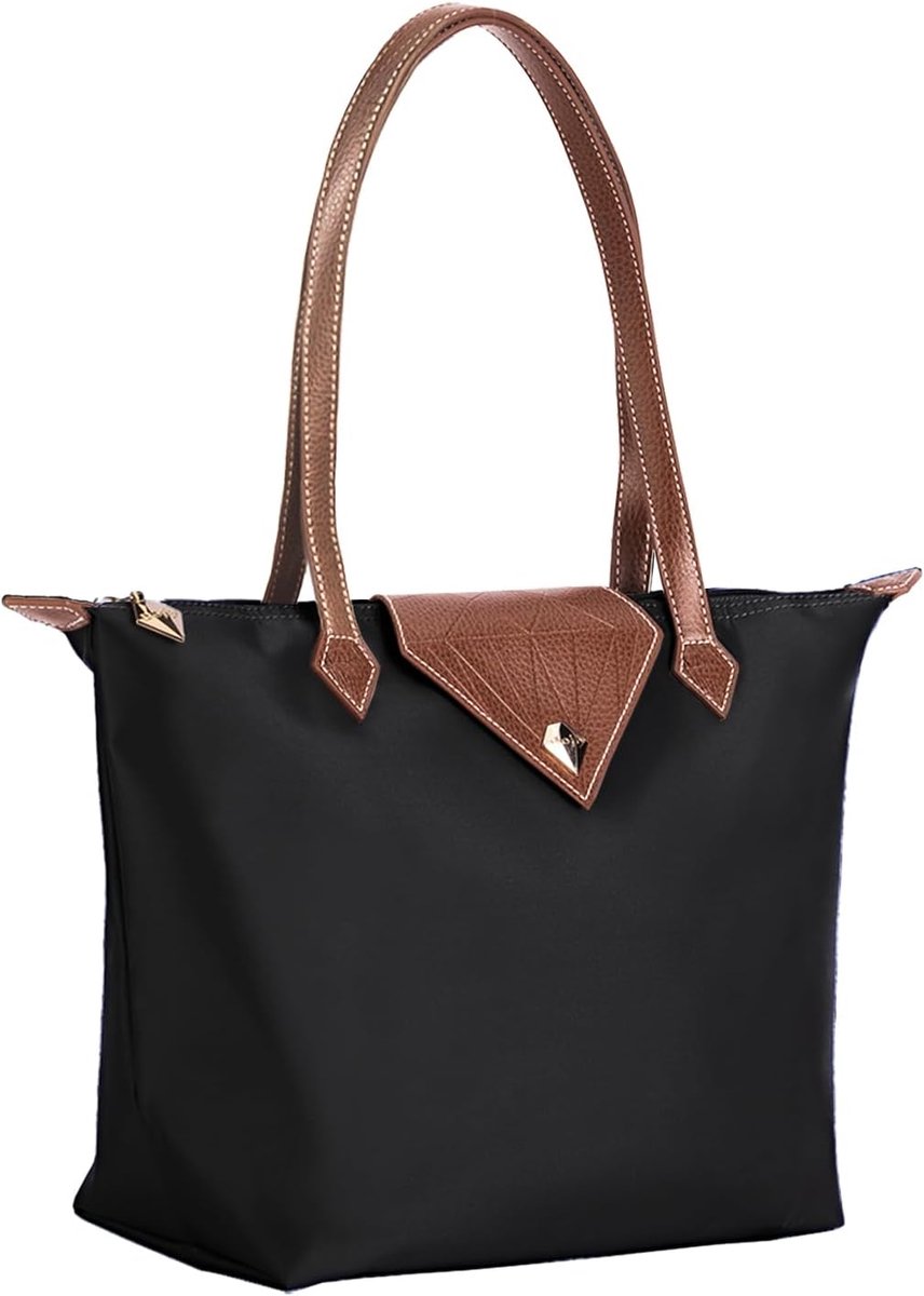 Thijox - Stijlvolle Waterdichte Nylon Schoudertas voor Dames, Handtas, Opvouwbare Strandreistas voor Werk, Winkelen, School, Elegant Design, Duurzaam
