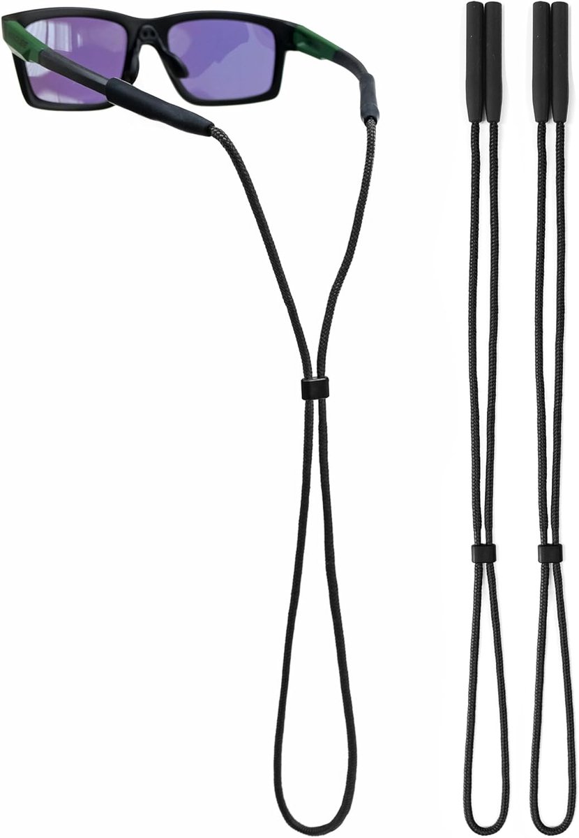 Thijox - Verstelbare brillenband voor brillen en zonnebrillen - Nylon houder met siliconen handgrepen - Veilig en comfortabel voor lezen en sporten -