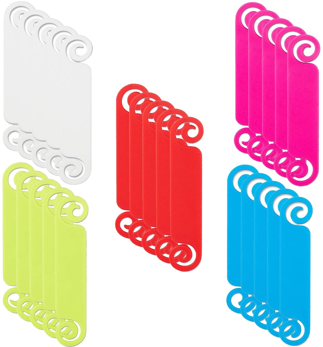 Dailygoods- Kabeletiketten 25 stuks - Waterdicht - Duurzaam - Herbruikbaar - Kabelmarkering - Hoogwaardig TPR - Afmetingen 6,3 x 1,4 cm - Kabellabels