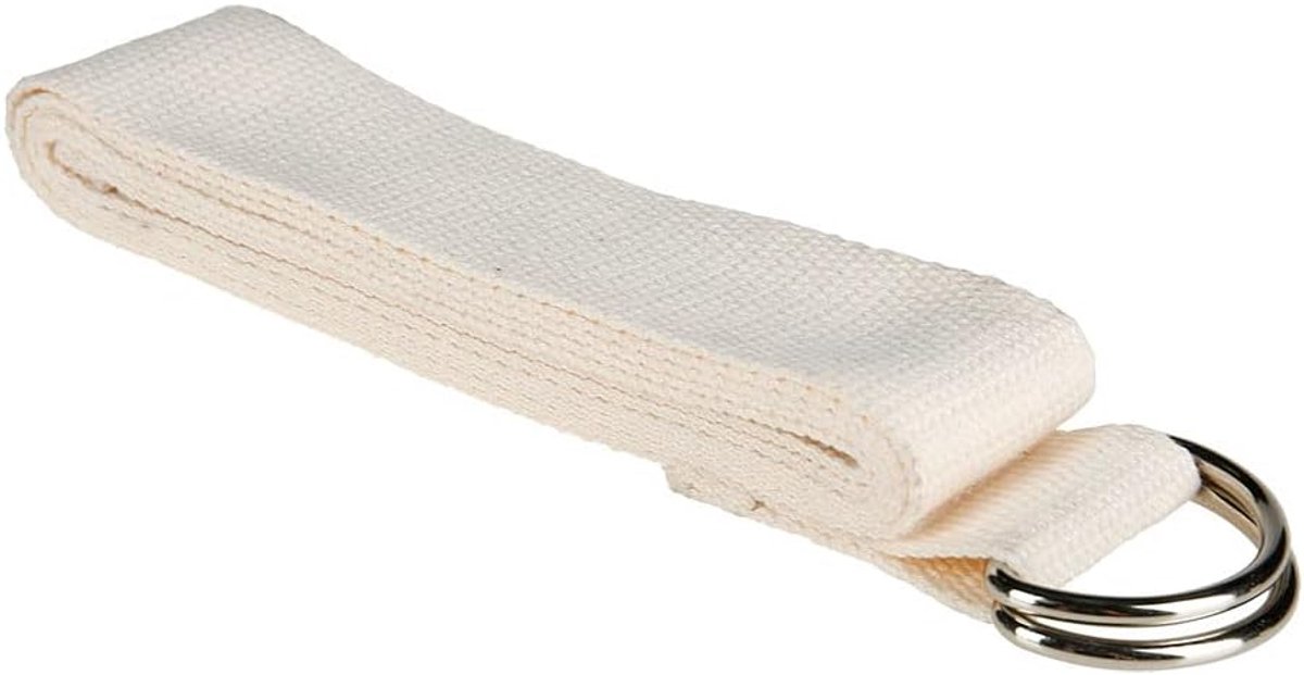 SnelShoppen - Yoga stretchband 180 cm - 4 cm breed - Verstelbare rekband voor flexibiliteit - Ideaal voor Pilates en yoga - PE, katoen, metalen gespen