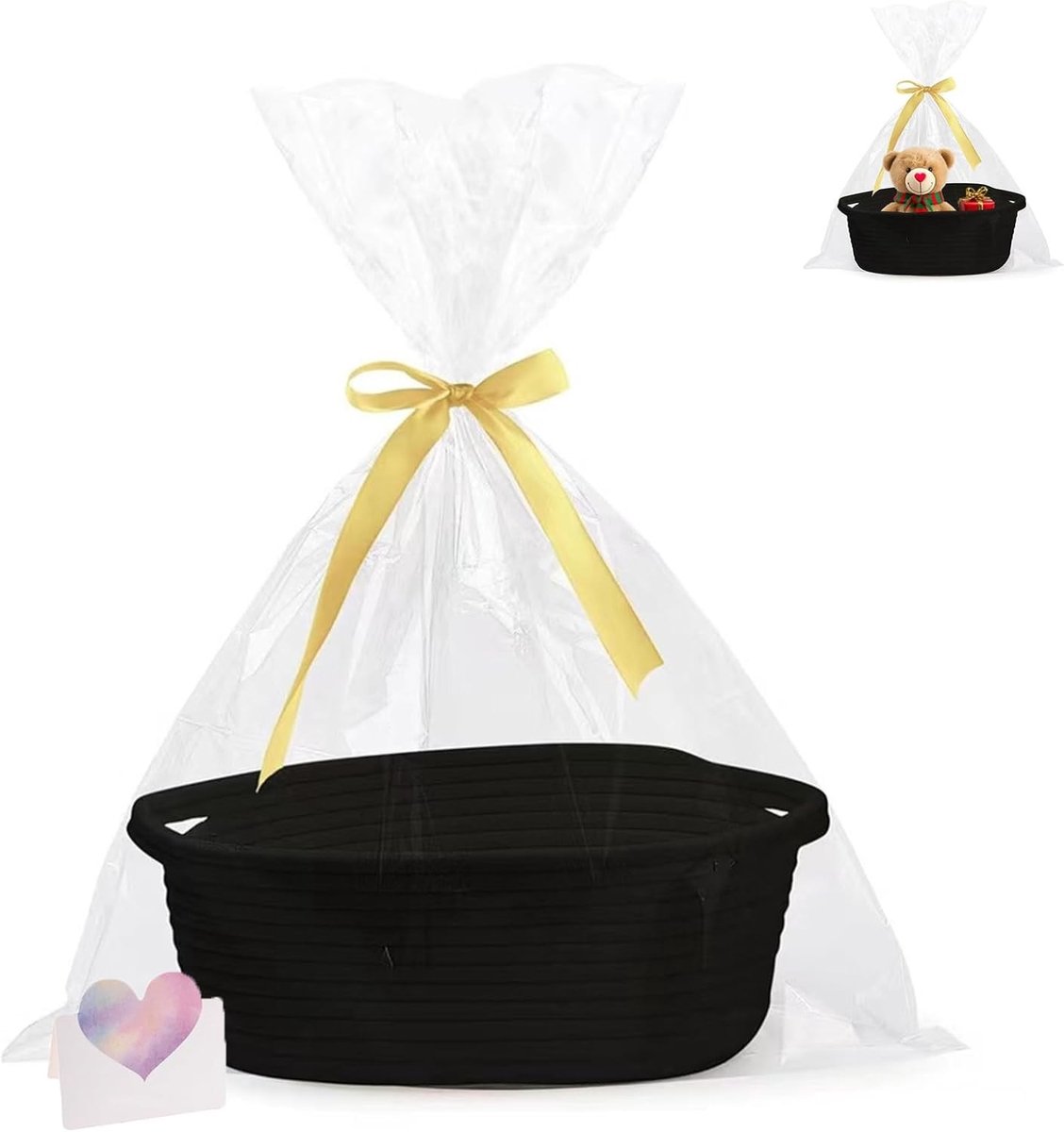 Woven Cadeaumand van Katoen, Ideaal voor Cadeaus, Opslagmand voor Kleine Huishoudelijke Items, Geschikt voor Keuken en Badkamer