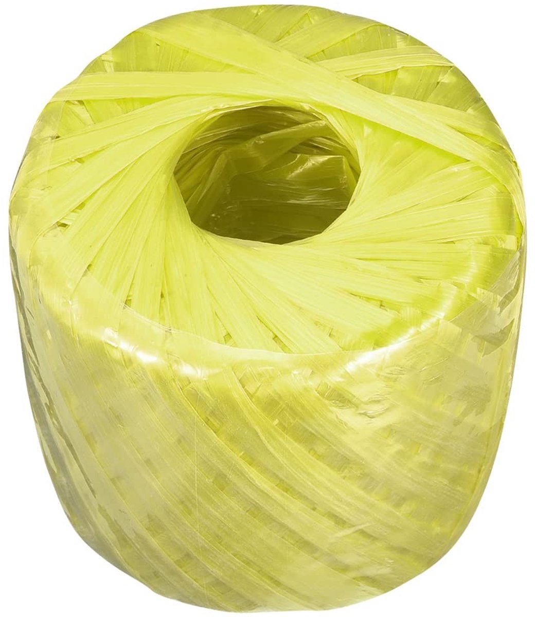 Dailygoods- Polyester Touw 200m - DIY Boekverpakking - Nylon Touw - Geel - 1 Rol - Duurzaam