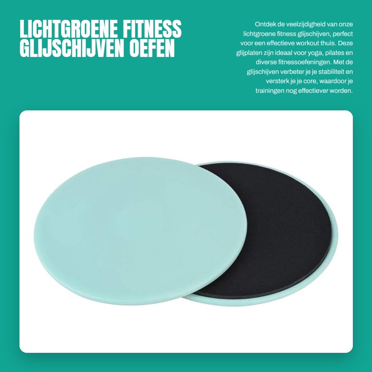 Dailygoods- Glijschijven Lichtgewicht - Fitness Sliders - Oefen Glijplaten - Thuis Workout - Yoga/Pilates - Portable Formaat