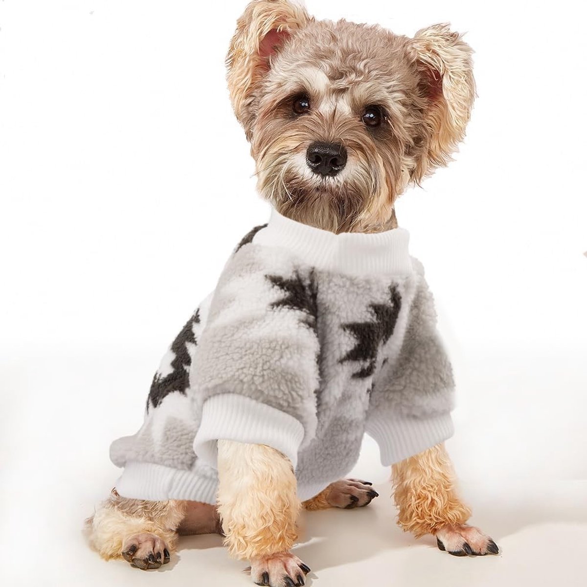 Hondenpullover voor Kleine Honden, Fleece Puppy Sweater, Etnische Stijl, Ultra Zacht en Warm voor de Winter, Ideaal voor Koude Dagen