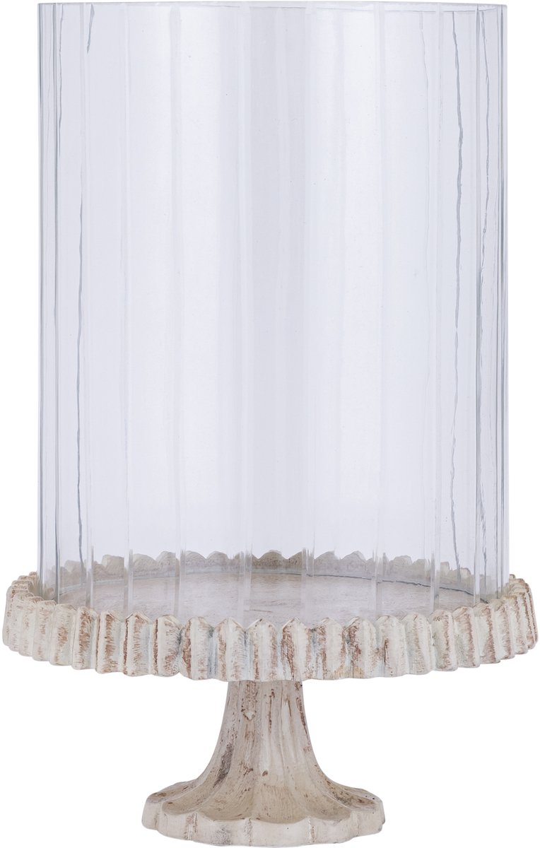 PTMD Troye Beige Casted Alu Stormlight Carved Glass L