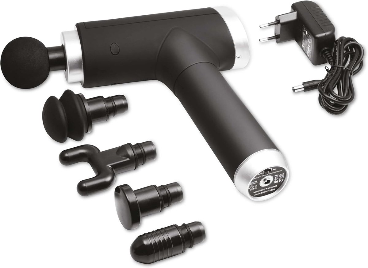 Thijox - Massagepistool voor spiermassage, Elektrisch Massageapparaat met Snelheidsweergave en Batterijlading, LX-013, Spierherstel, Ontspanning, Prof