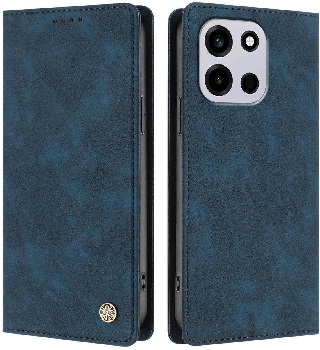 Coverup Hoesje - Geschikt voor OnePlus Nord 6 Hoesje - Coverup Classic Book Case - Donkerblauw