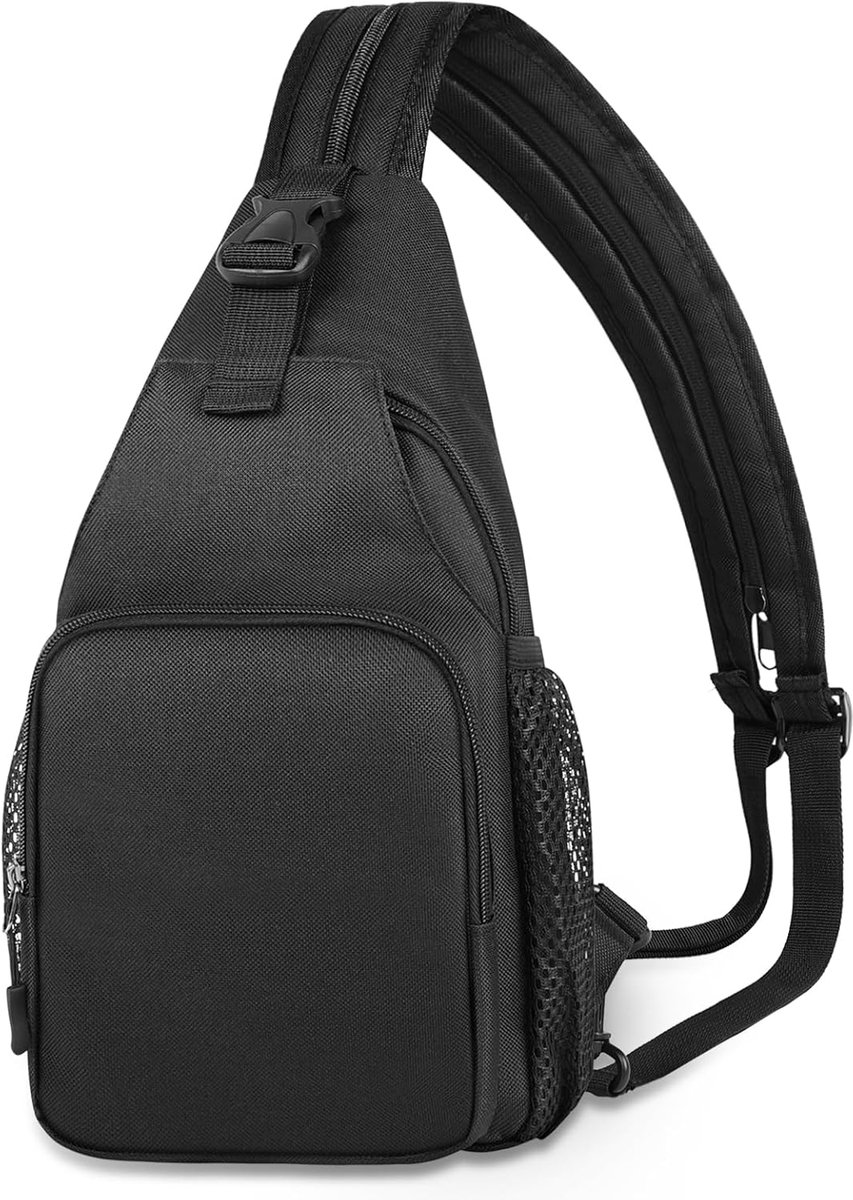 Thijox - Sling Borsttas/Crossbodytas voor Heren, Lichtgewicht Schoudertas met Koptelefoonaansluiting en USB-poort, Ideaal voor Reizen en Buitensporten
