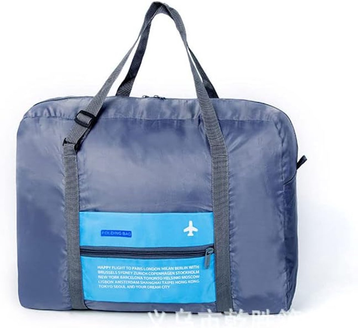 Thijox - Decopatent Reistas Flightbag - Handbagage Koffer Reis Tas - Opvouwbare Travelbag - Organizer Tas voor aan Koffer - Blauw - Ideaal voor Weeken