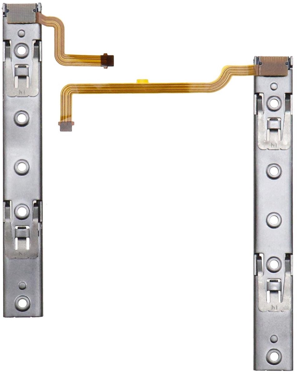 Dailygoods - Console Rail Slider Reparatie Onderdelen - Vervangingsset voor Nintendo Switch - Hoogwaardig metaal - Links en Rechts Slide Rail - Flex K...