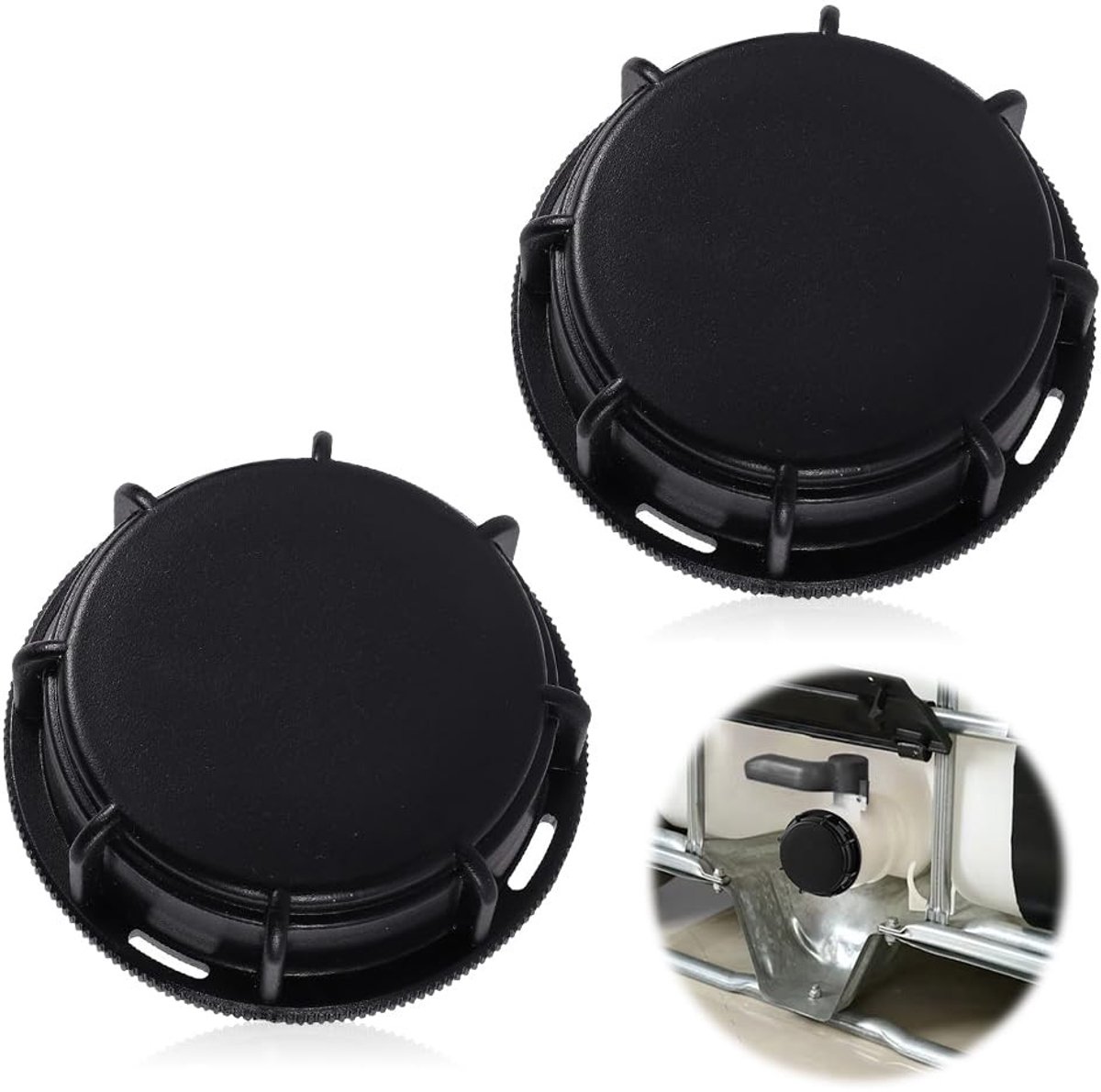Dailygoods- IBC Tankafdekking S60 - Eindkap - Tankaccessoires - Ventiel - Slangaansluiting - Buisconnector - Waterdicht afdichtingsmechanisme - Tankdop