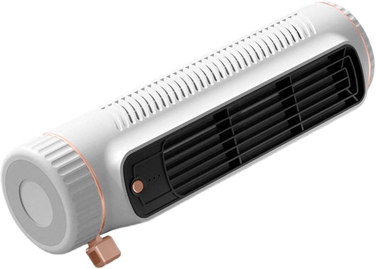 Thijox - Mini Torenventilator Bladloze Tafelkoeler met 3 Snelheden en USB Oplaadbaar - Stille Binnenventilator voor Slaapkamer, Kantoor, Studentenruim