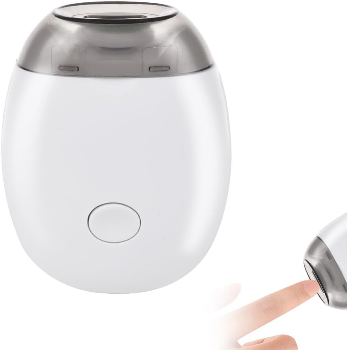 Elektrische nagelknipper, elektrische nagelvijl polijsten met led, pijnloze teennagelsnijder voor dikke nagels, elektrische nagelvijl met 3 snelheden (wit)