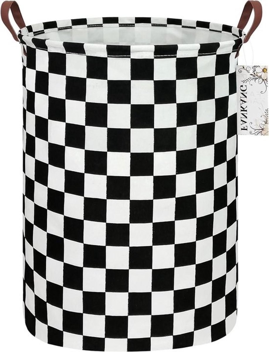 Wasmand Opbergbak - Opbergmand Kinderkamer - Speelgoed Opbergen - Opvouwbaar Ontwerp - 50H cm - Race Vlag
