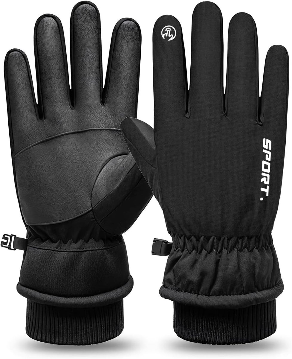 Waterdichte winterhandschoenen voor heren en dames, warm en winddicht, ideaal voor skiën, fietsen en wandelen met touchscreen functie
