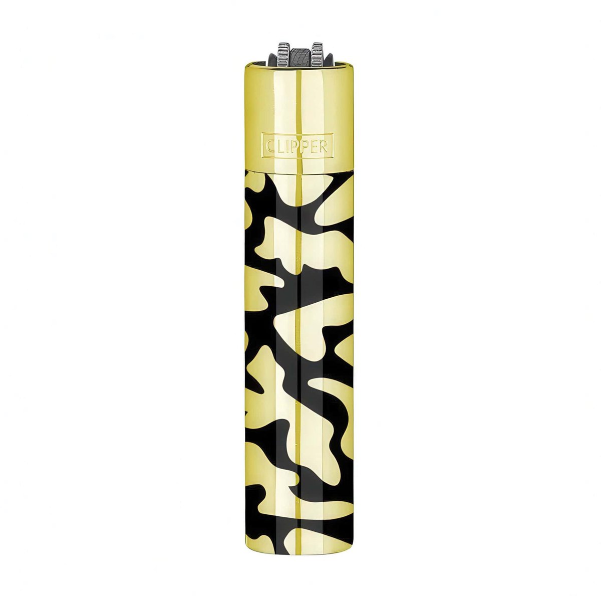 Clipper Large Metal Aanstekers "Camouflage" Gold
