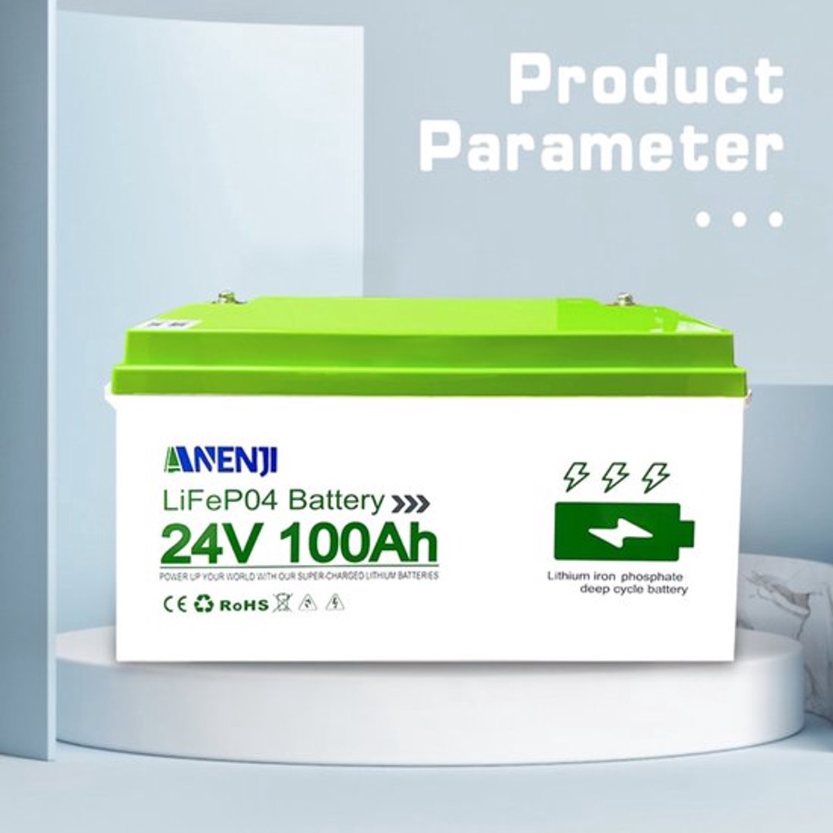 Batterijbox 24V 100Ah LiFePO4 - 6000 Cycli Lithium-ijzerfosfaat - Voor Solar Energie RV Kamperen - Ingebouwde BMS