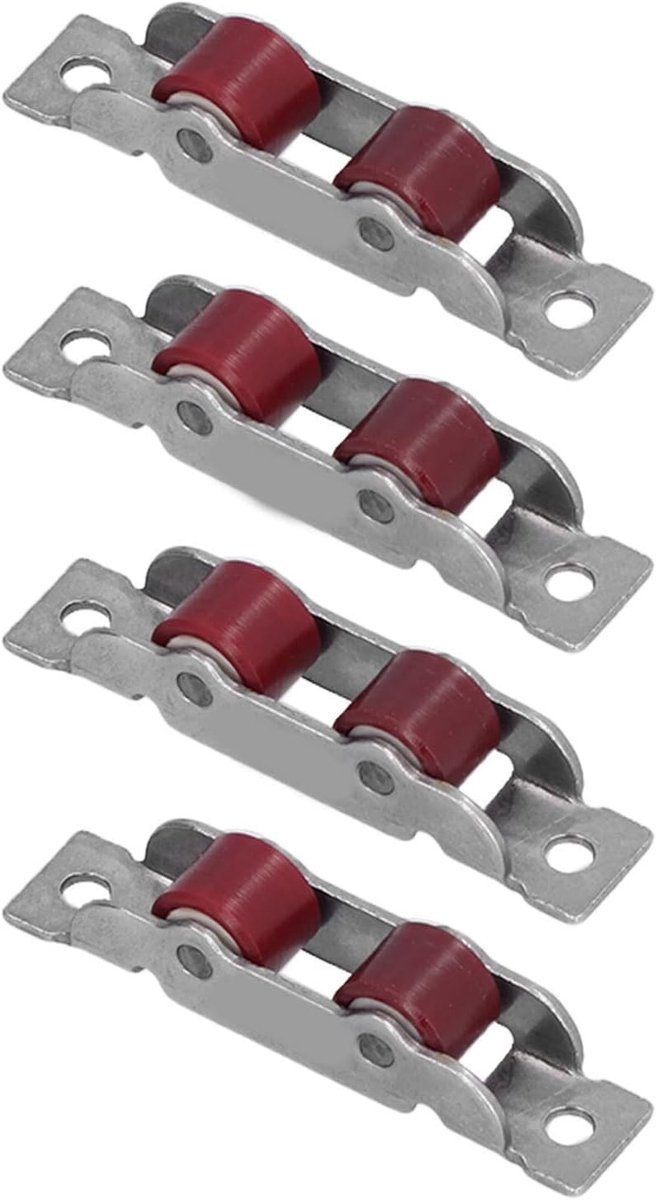 Dubbele Wielen Push Pull Raam Pulley met Schroeven voor Glijdend Raam en Deur, Set van 4, Geschikt voor Raamopening van 14mm