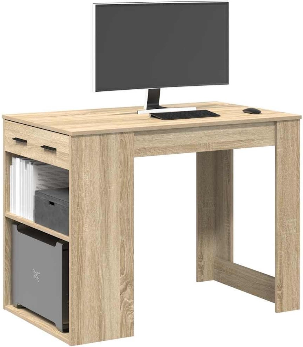 Bureau met laden - Sonoma eiken 102x62x77,5 cm