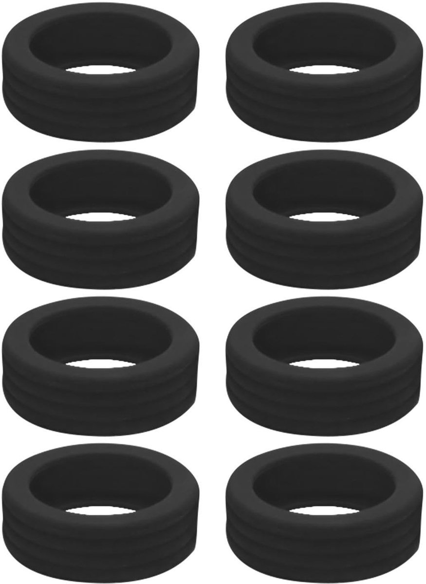 Kofferwielbescherming - 8 Stuks Siliconen - Zwart
