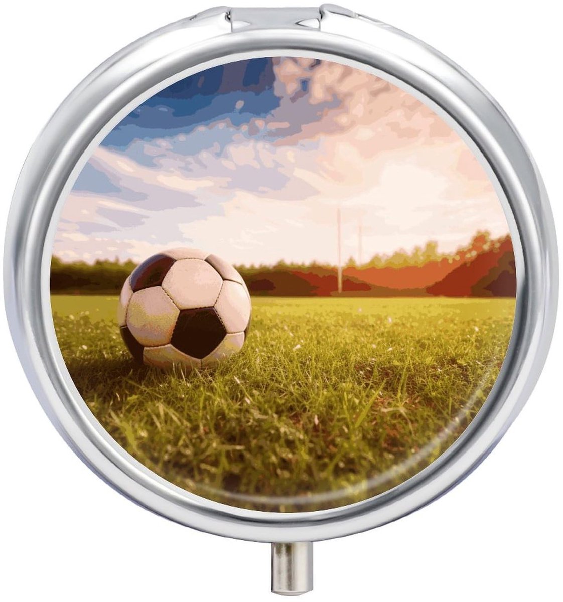 Pillendoos - Kleine metalen organizer met 3 compartimenten