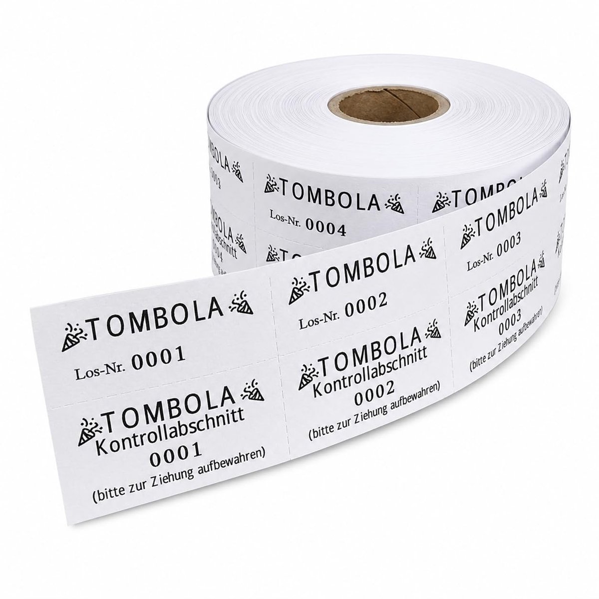 Tombola-kapers met controle-gedeelte - 500 genummerde loten