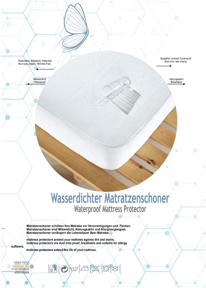 Matrask Protector - Ademend en Anti-allergie - 120 x 200 cm