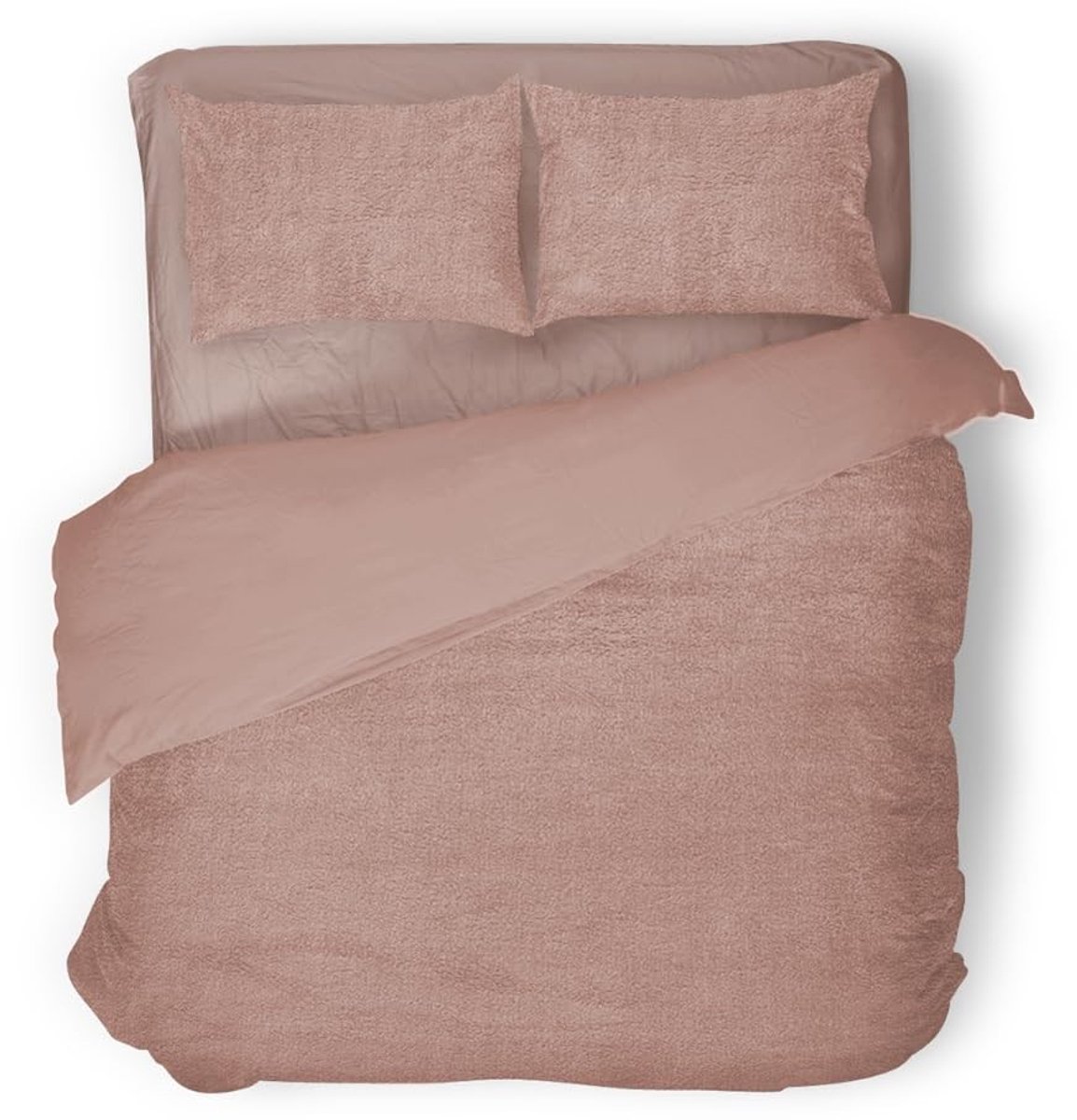 Dekbedovertrek Teddy Plush - Lichtroze 240x200/220 cm