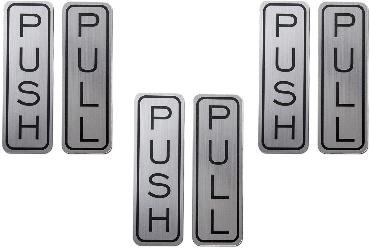 Push/Pull Deurbordenset - 5 x 1.5 inch - 3 stuks