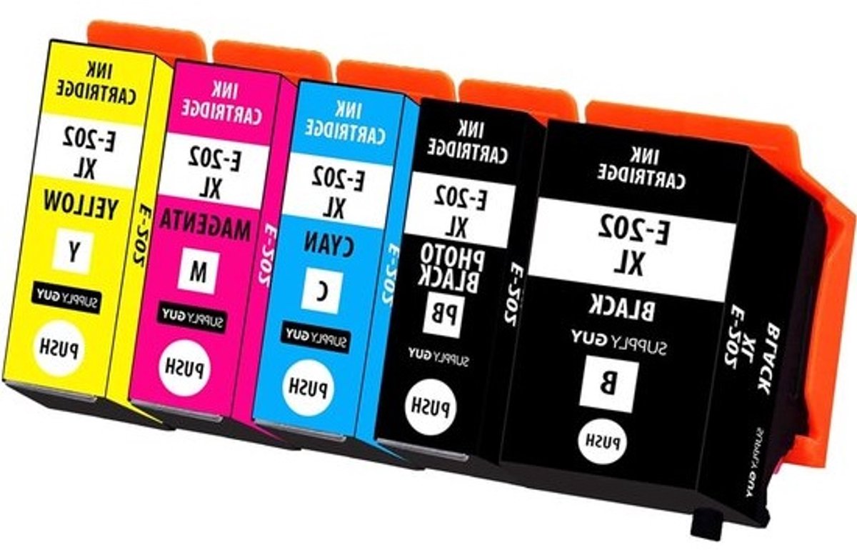 Inkjet Cartridges - Printerinkt Multipack - Thuisprinten - Met Chip en Indicator - 5 Stuks - Veelkleurig