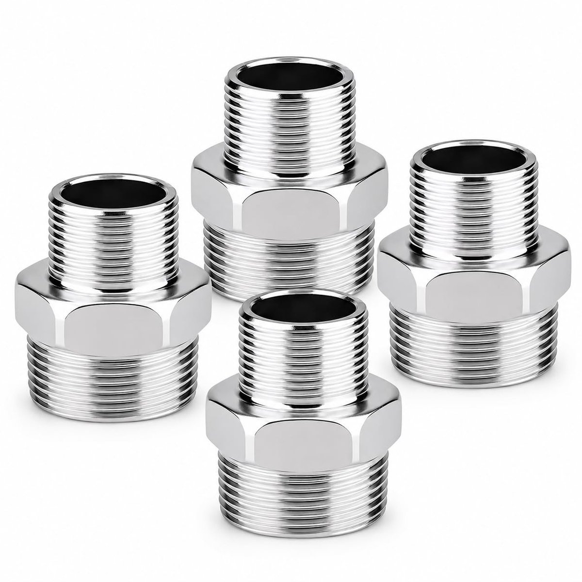Set van 4 Dubbele Nippels 1/2 Inch - Wateraansluitingen