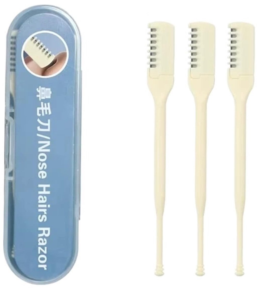 360° draaibare neushaartrimmer - Inclusief handmatige reinigingsborstel, 12 stuks