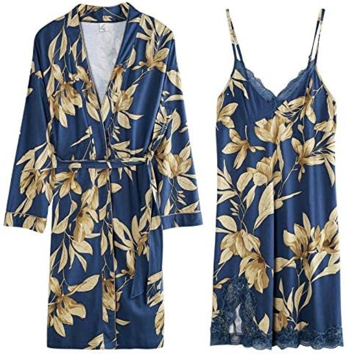 Dames badjas en jurk set - Lange mouwen - M